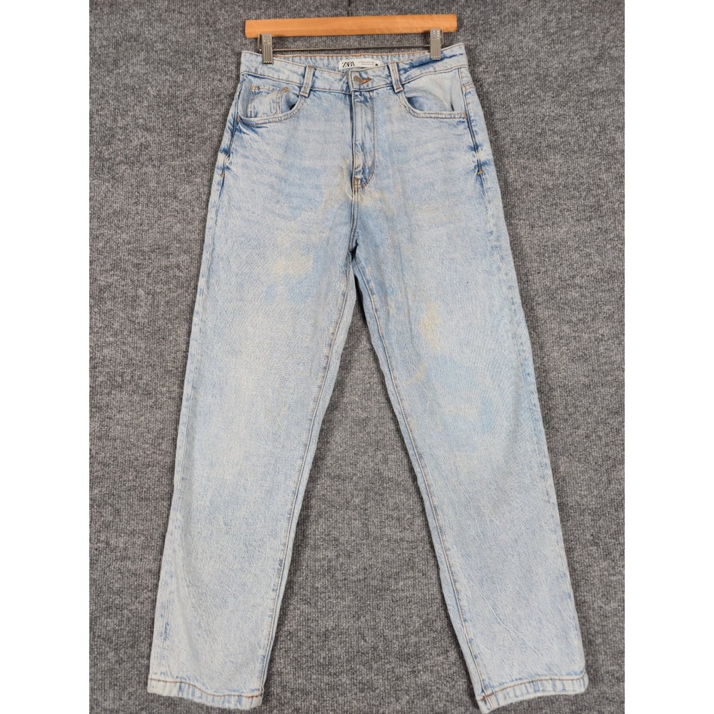 ZARA 90's Light Wash Acid Mom Jeans Women Size 8
